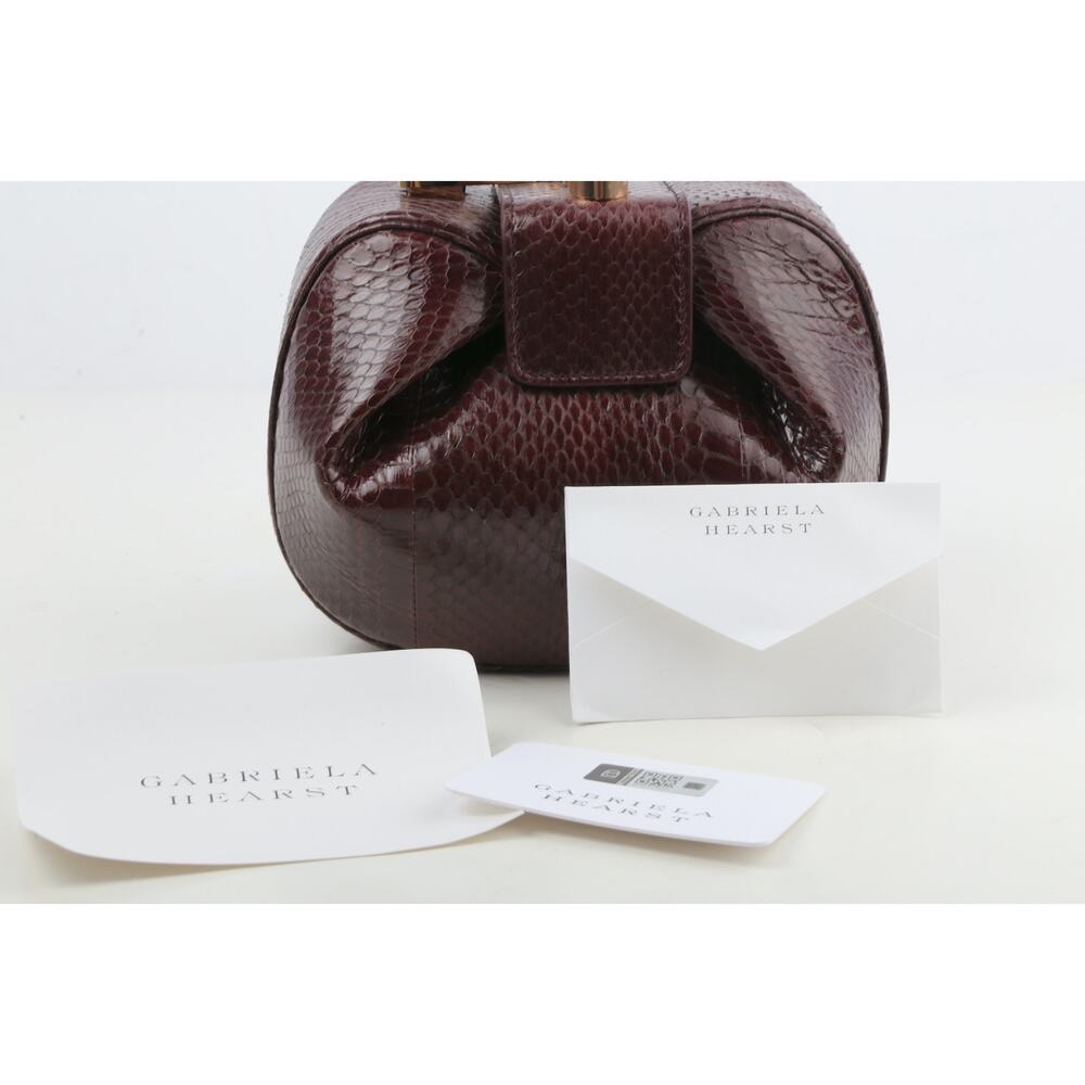 Gabriela Hearst Demi Bag Brown Snakeskin Leather Top Handle - Picture 14 of 16